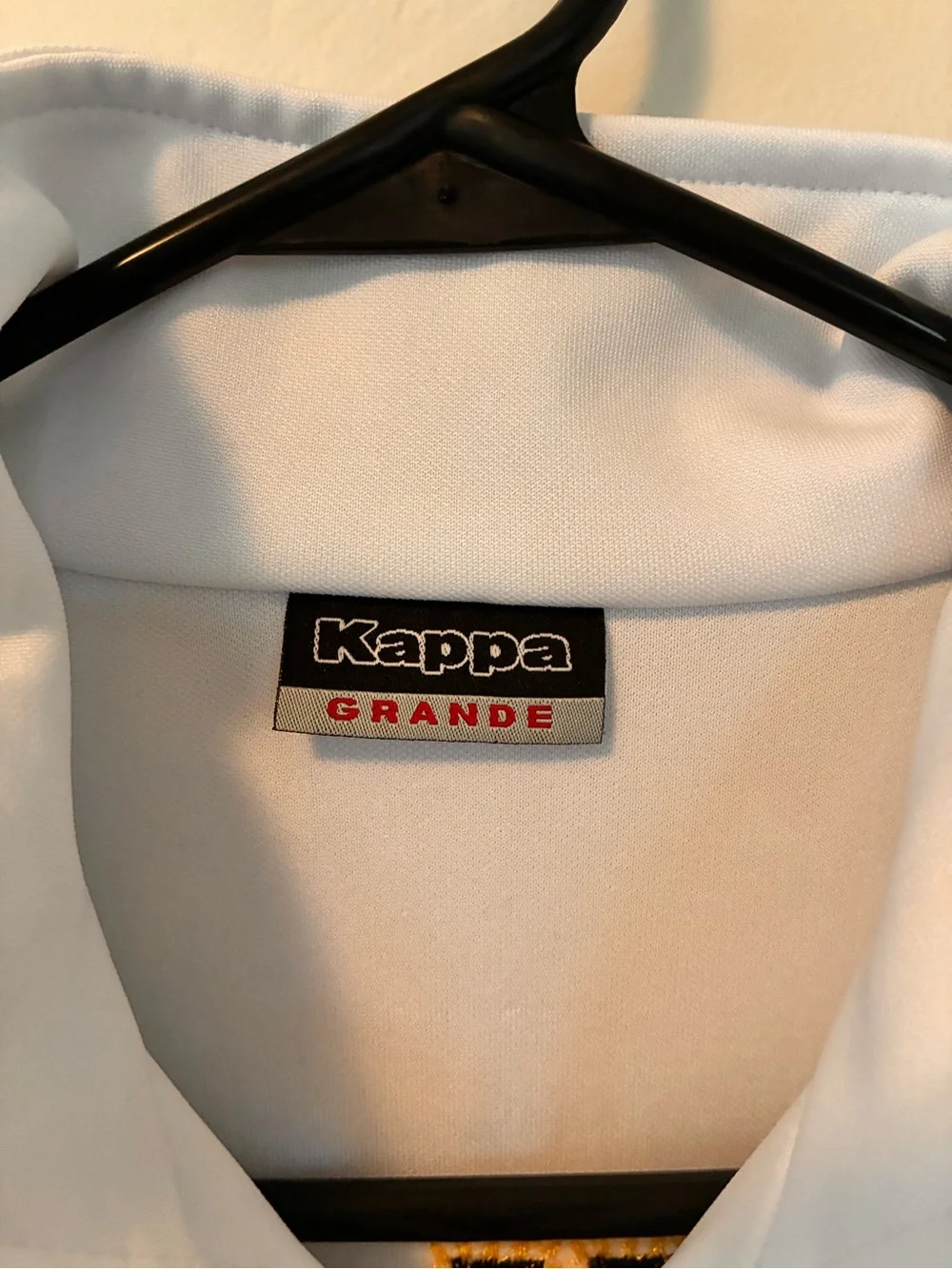 Kappa Kids White Full-Zip Jacket with Orange and Black Trim (Germany)